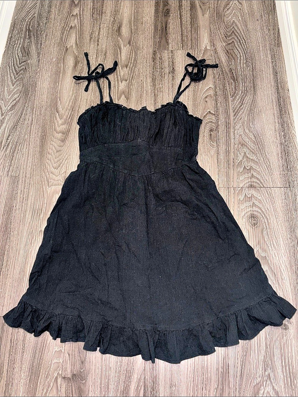 Aerie Black Mini Sundress Size Small Like New